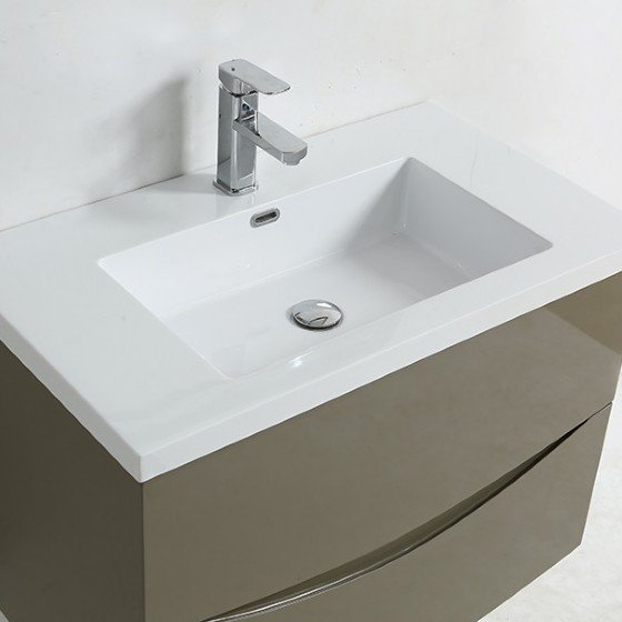MF-1705 30 Inch MDF PVC Melamine Bathroom Vanities Single Sink Painting PVC Filming Melamine view 2
