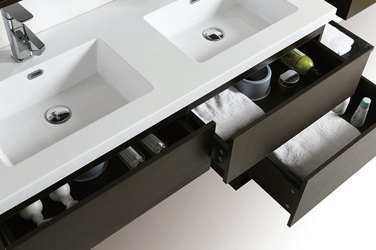 ML-1701 48 Inch MDF PVC Melamine Bathroom Vanities Single Sink Painting PVC Filming Melamine view 2