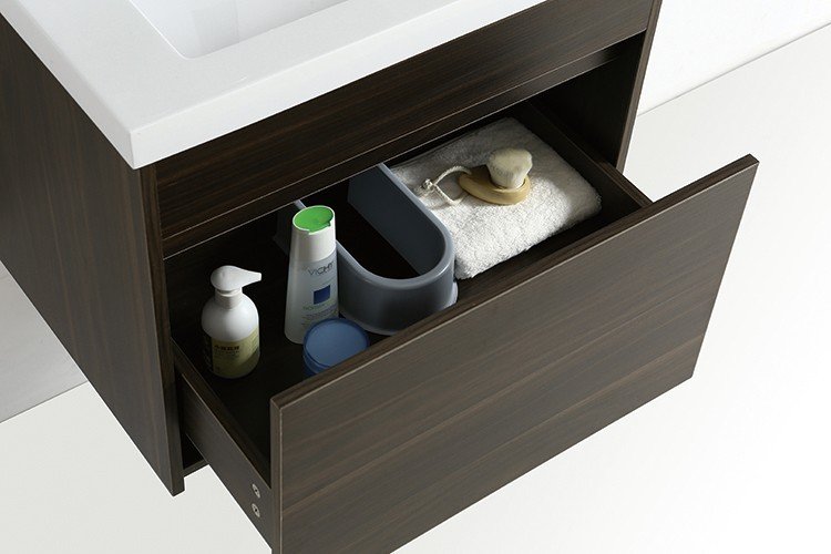 ML-1702 24 Inch MDF PVC Melamine Bathroom Vanities Single Sink Painting PVC Filming Melamine view 4