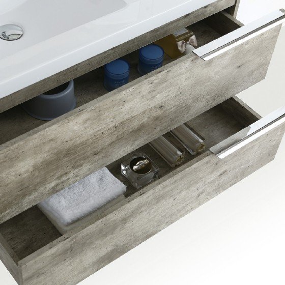 ML-1703 36 Inch MDF PVC Melamine Bathroom Vanities Single Sink Painting PVC Filming Melamine view 3