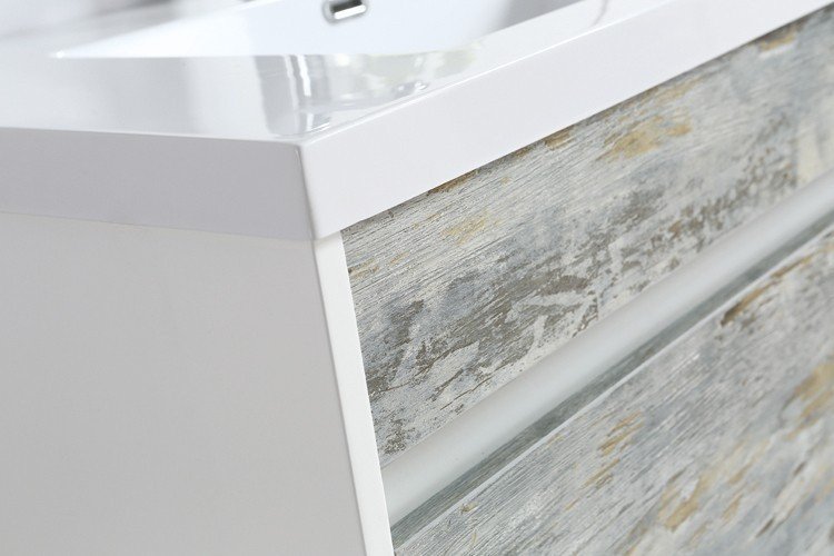 ML-1705 30 Inch MDF PVC Melamine Bathroom Vanities Single Sink Painting PVC Filming Melamine view 3
