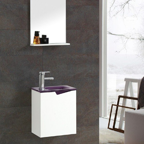 MF-1712 16 Inch MDF Bathroom Vanities Single Sink Painting view 4