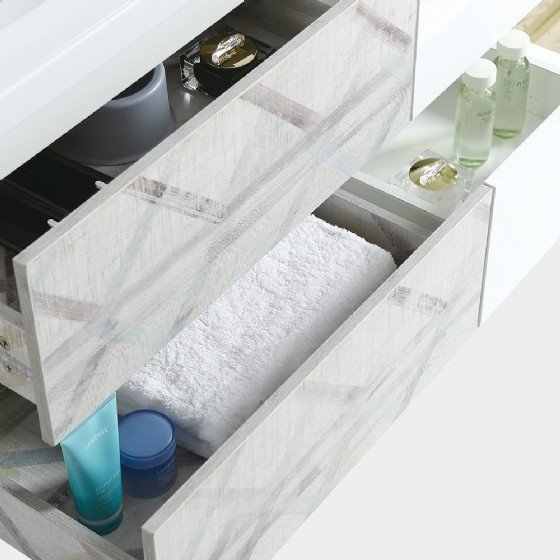 ML-1704 40 inch MDF bathroom vanity cabinet PVC Membrance view 2