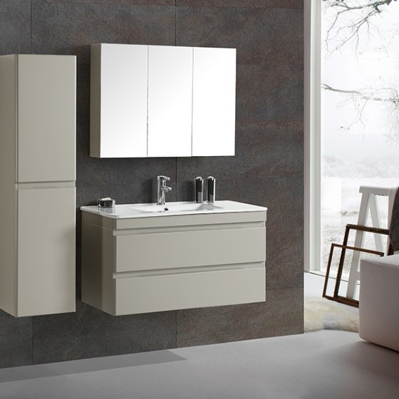 MF-1702 40 Inch MDF PVC Melamine Bathroom Vanities Single Sink Painting PVC Filming Melamine | FAME OEM Bathroom Vanity Manufacturer — FAME OEM bathroom vanity