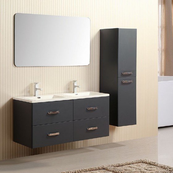 48 inch MDF bathroom vanity cabinet High glossy painting view 2