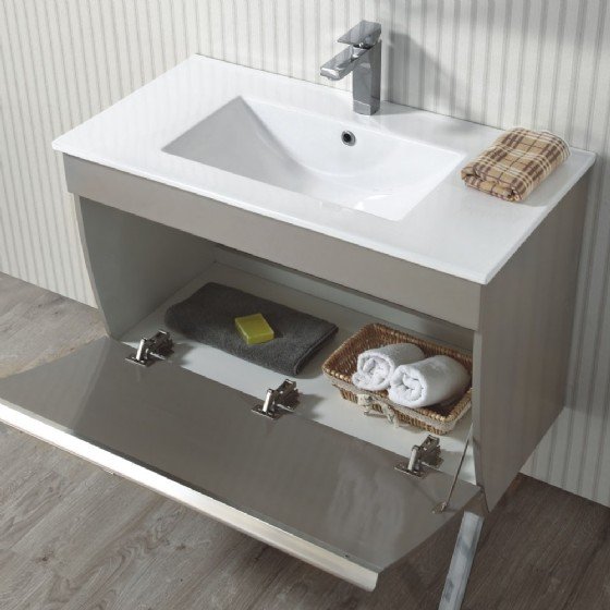 MF-1527 36 inch MDF bathroom cabinet with high glossy painting view 2