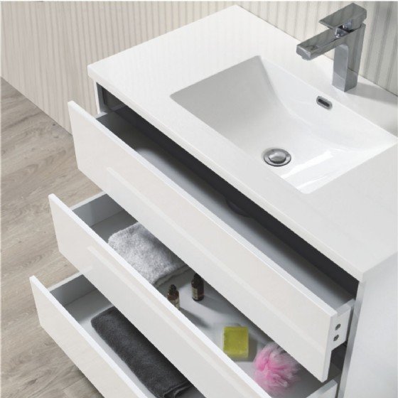 MF-1520 30 inch MDF bathroom cabinet with high glossy painting view 2
