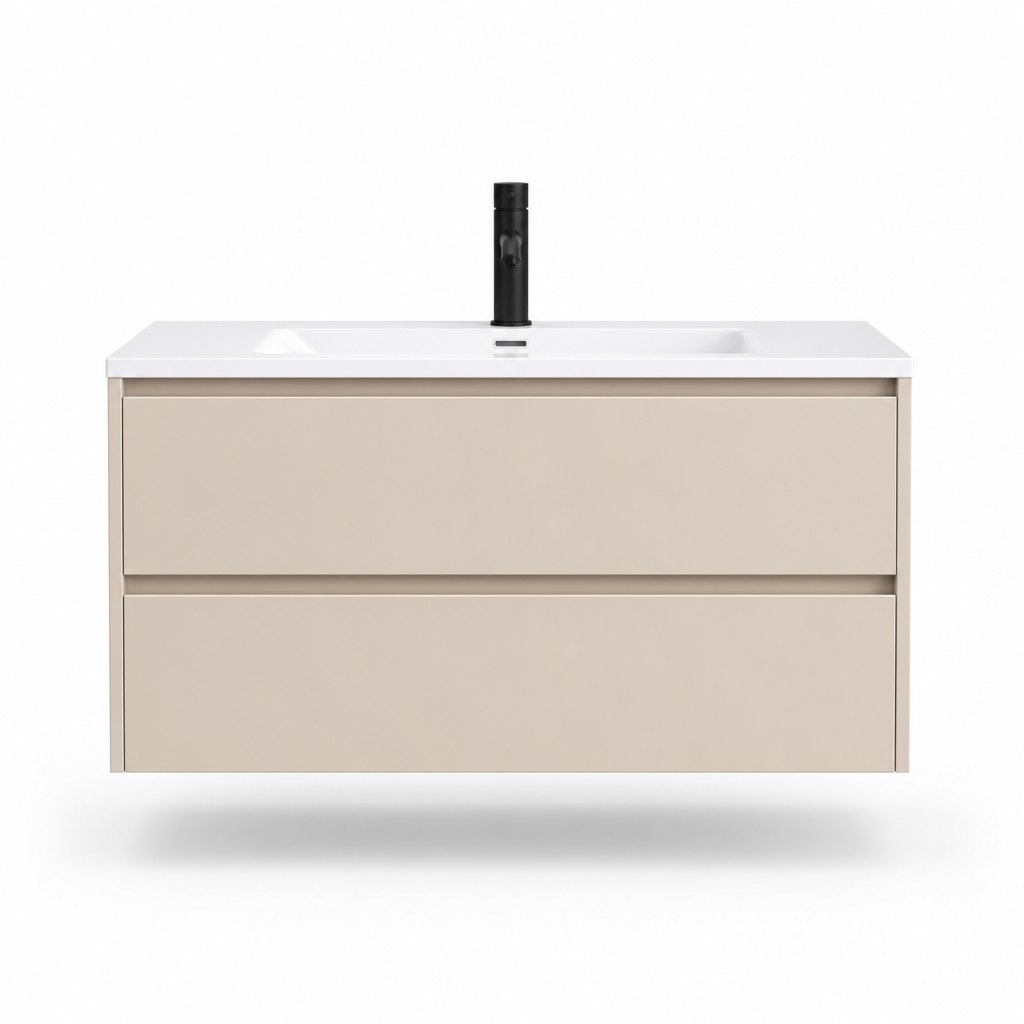 1000mm Beige Vanity — Integrated Basin Top — FAME OEM bathroom vanity