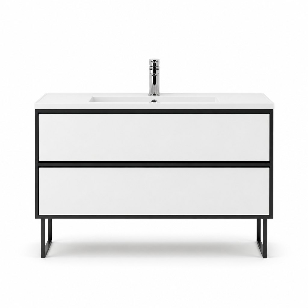 1000mm Black Metal-Trim Vanity — Framed Design — FAME OEM bathroom vanity