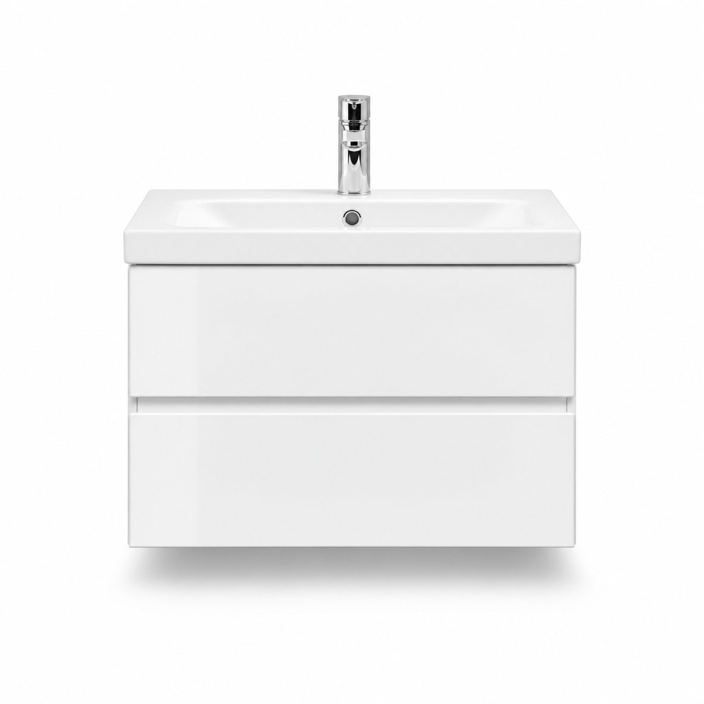 600mm Gloss White Compact Vanity — FAME OEM bathroom vanity