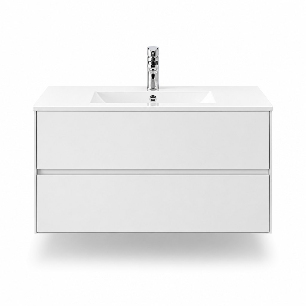 800mm Matte White Vanity — Integrated Basin — FAME OEM bathroom vanity