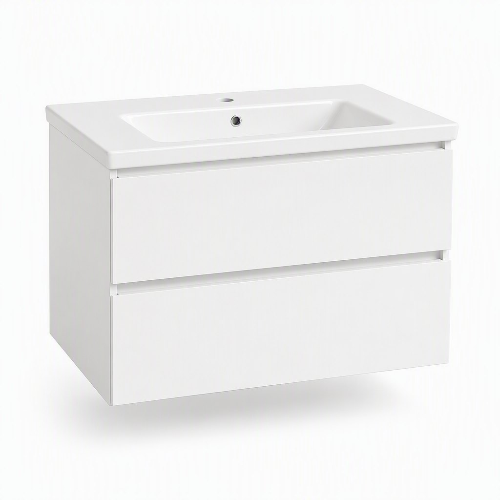 800mm Wall-Hung Vanity with Ceramic Top — FAME OEM bathroom vanity