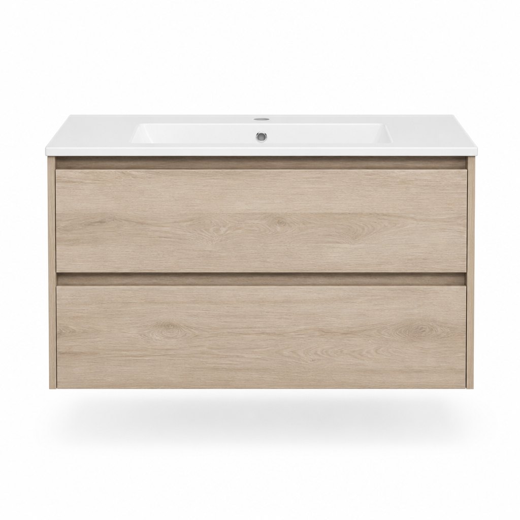 900mm Coastal Oak Wall-Hung Vanity — FAME OEM bathroom vanity
