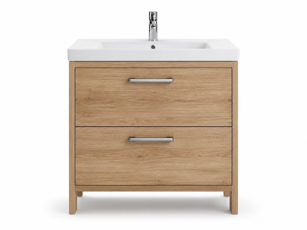 Floor-Standing Wooden Vanity — FAME OEM bathroom vanity