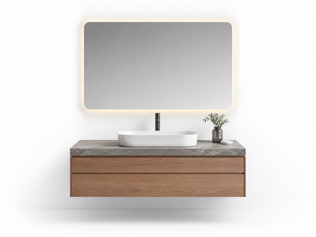 Vanity Set with LED Mirror — FAME OEM bathroom vanity