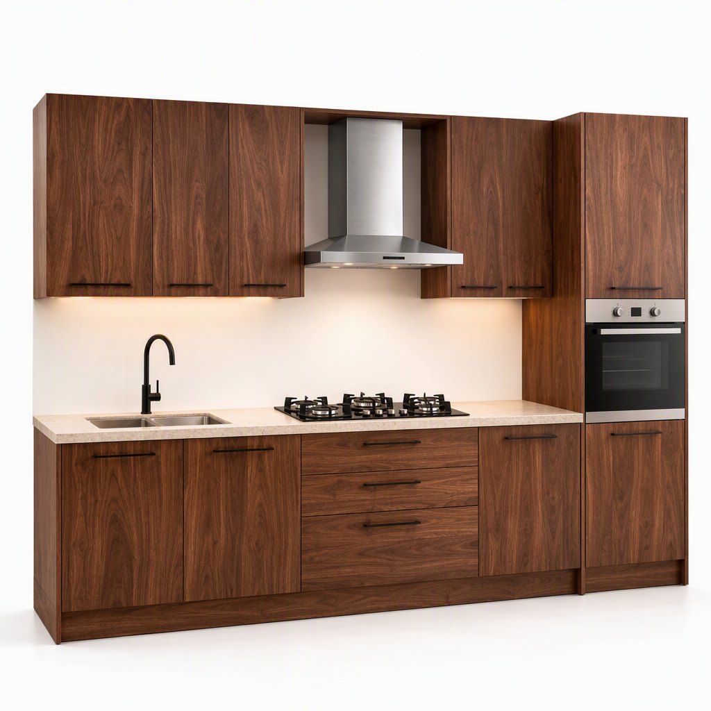 Walnut solid wood premium kitchen